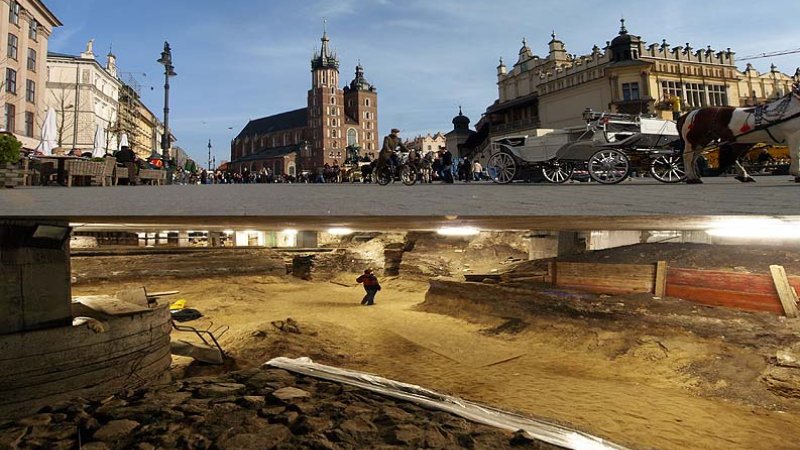 Visit Krakow and discover underground city under the Main Square.